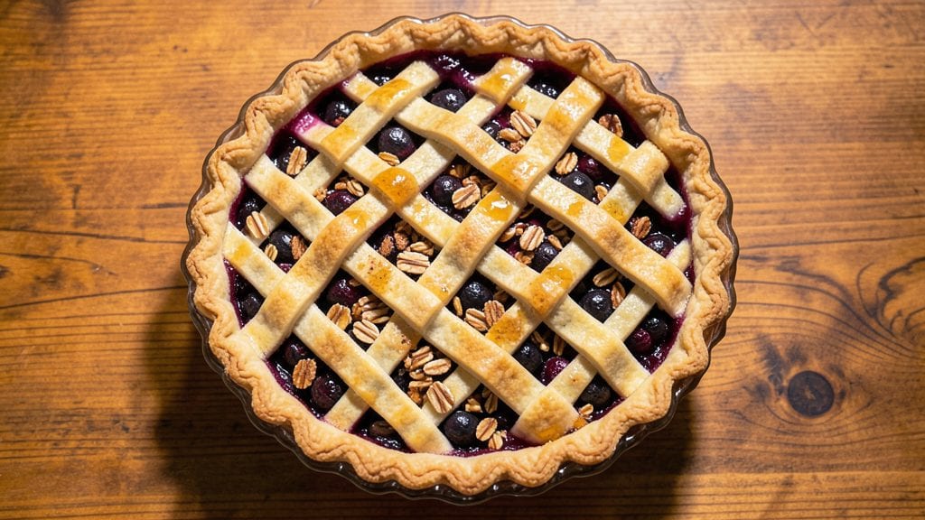 Betty Crocker Huckleberry Pie Recipe: Honey-Butter Oat Crust Over Bursting Berries