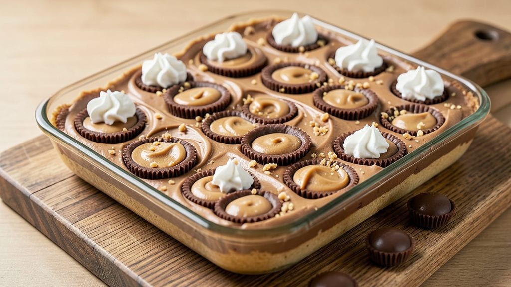 Bob Evans Reese's Pie Recipe: Oat Crown Crunch Over Gooey Chocolate Swirls