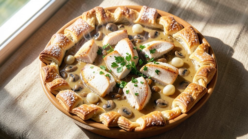 Campbell's Cream of Mushroom Soup Chicken Pot Pie Recipe: One-Pan Creamy Crust Magic