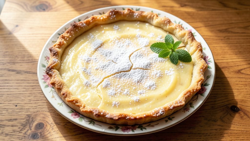 Grandma's Custard Pie Recipe: Velvety Vanilla Layers With Crispy Oat Crown