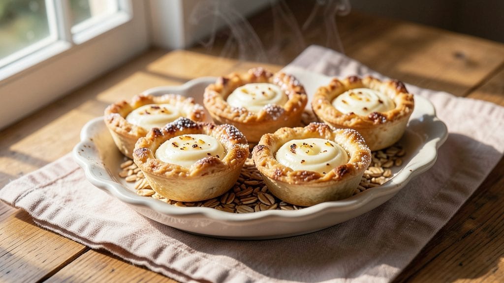 Mini French Silk Pies Recipe: Flaky Oat Crown Over Silky Vanilla Bliss