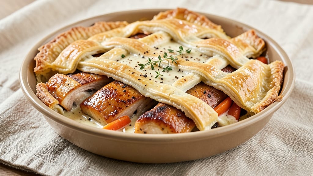 Paula Deen's Pot Pie Recipe: Golden Oat Crown Over Creamy Chicken Filling