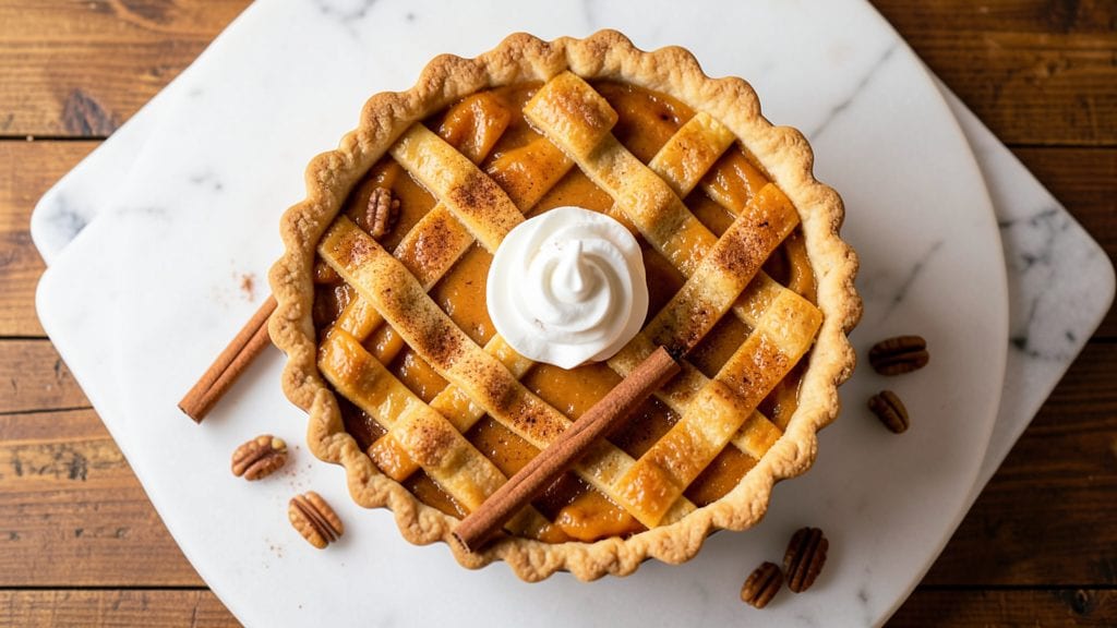 Pumpkin Pie Recipe With Libby's Canned Pumpkin: Spiced Vanilla Swirls and Pressed Oat Crown Crunch
