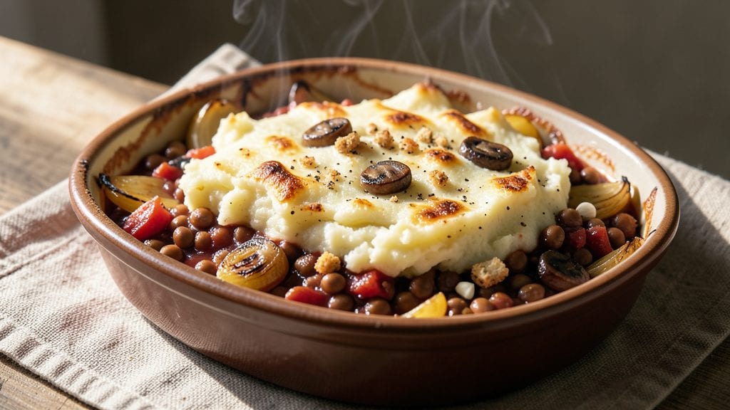 Shepherd's Pie With Cauliflower Mash Recipe: Lightened-Up Crunch and Creamy Twist