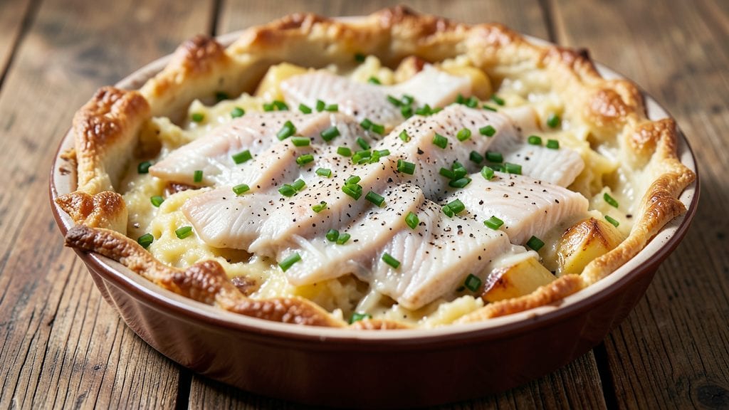 Traditional Fish Pie Recipe: Savory Mashed Crown Over Melty Cheese Bliss